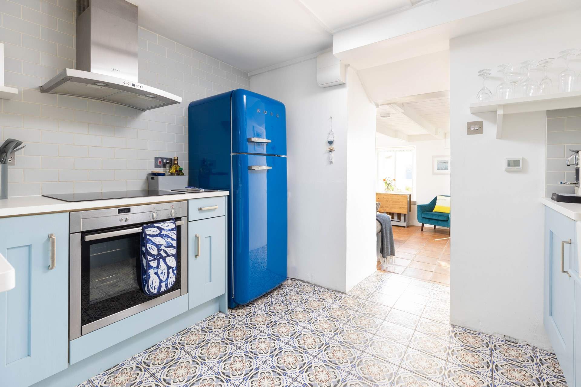 The stylish kitchen has all the equipment you'll need.