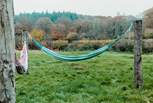Relax in the double hammock and listen to the peaceful sound of birdsong.
