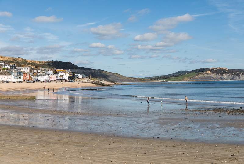 Lyme Regis is a beautiful seaside town - a perfect place for a paddle.