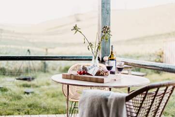Indulge in some holiday treats on your lovely private decking area.