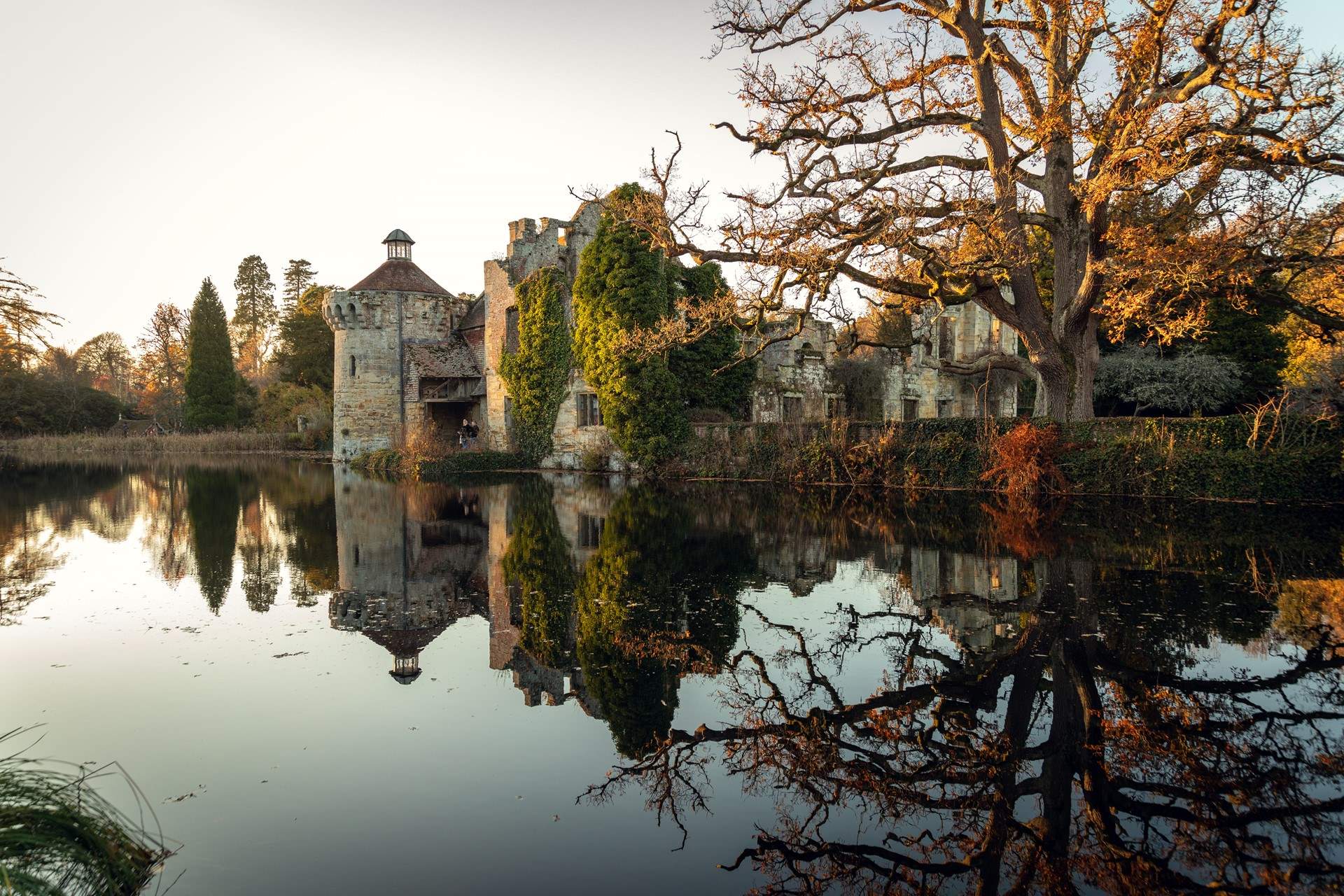The magical estate of Scotney Castle offers woodland and parkland to explore.