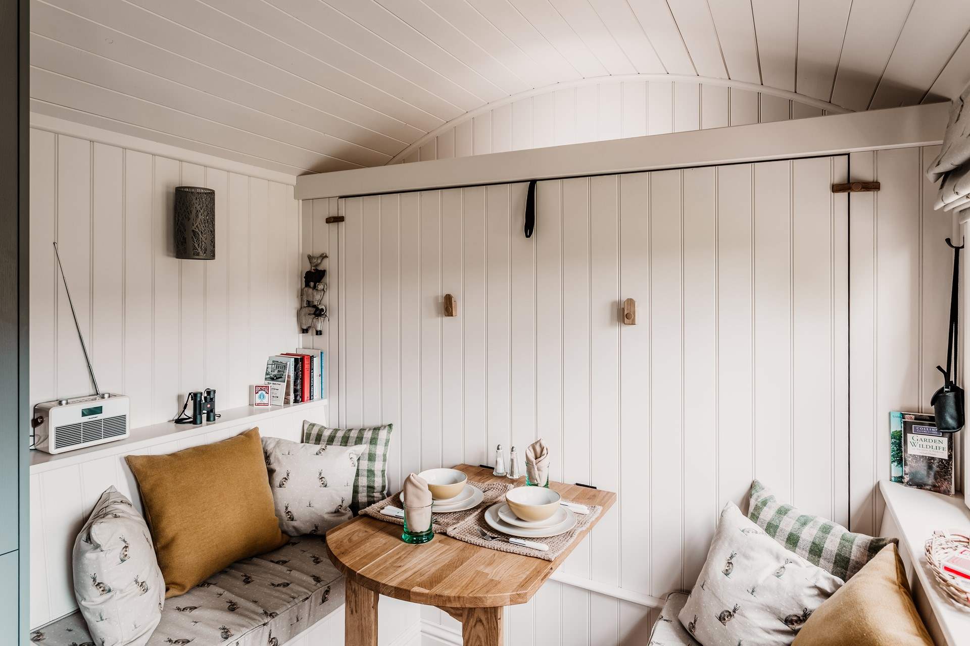 On a rainy day, pop on the radio and get stuck into a good book.