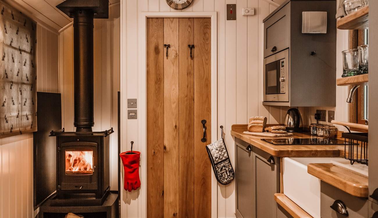 Light the warming wood-burner and stay snug throughout the seasons. 