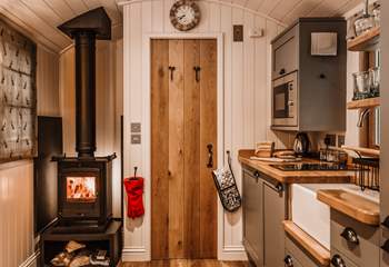 Light the warming wood-burner and stay snug throughout the seasons. 