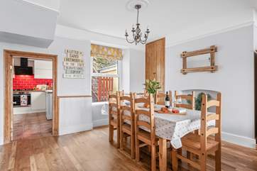 Gather everyone around the dining-table in the sitting/dining room to chat about the adventures of the day.