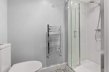 The large shower cubicle in the en suite.
