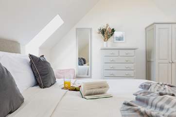 The bedroom has a 'zip and link' bed so you have the luxury to choose either twin beds or a super-king double.