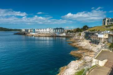 Watch the water world sail by from Plymouth seafront.