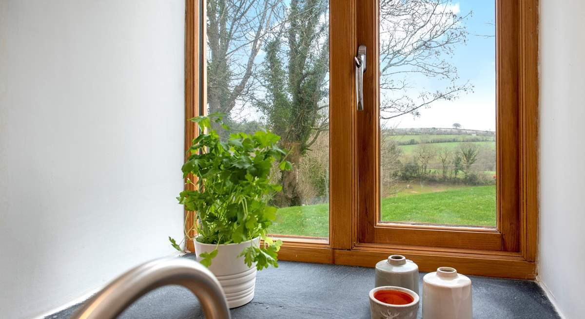 It won't be a chore if you are tied to the kitchen sink with such a beautiful view.