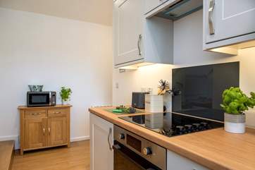The little kitchen area has all you need to cook up those holiday delights.