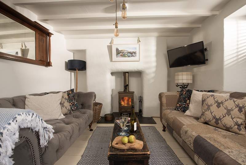 The gorgeous wood-burner will keep you warm whatever the weather.