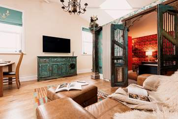 The quirky bedroom doors are simply gorgeous.