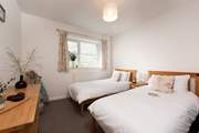 The delightful twin bedded room.