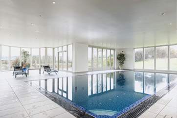 The amazing pool in the spa building - available to book for private use in one hour slots.