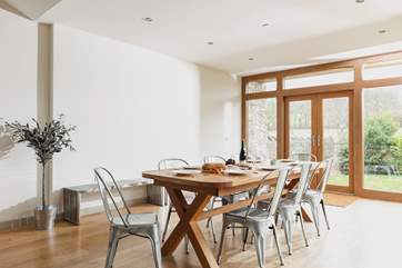 The doors from the dining-area lead to your private garden.