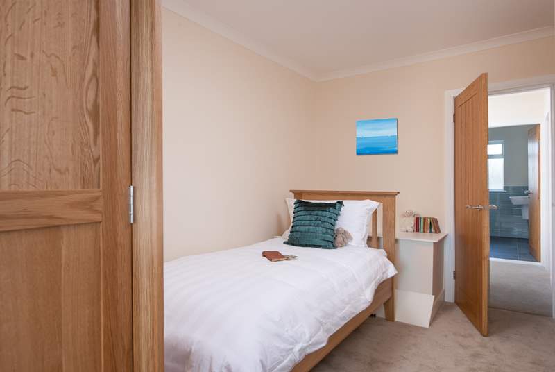 The single bedroom is ideal for adults and children alike.