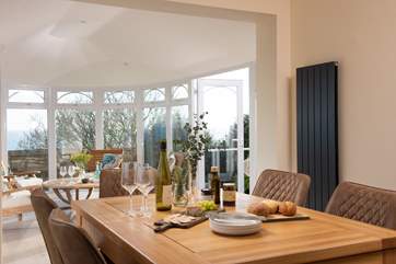 Serve up long lazy lunches or more formal dinners at the dining-table.