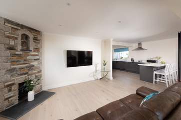 If you should fancy a change of view, tune into a holiday film on the large TV.