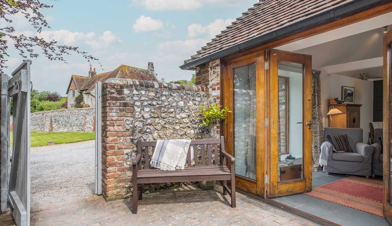 There is parking just outside the gate for two cars.