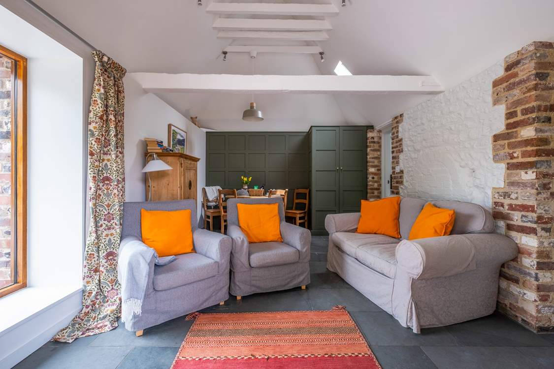 There are many original features including stone walls and beams but with some modern additions including under-floor heating.