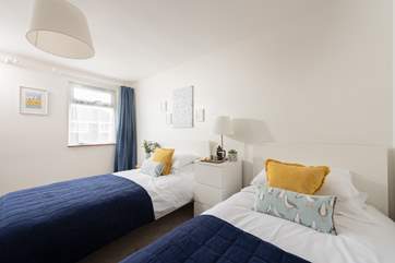 The twin bedded room is ideal for either children or adults.....