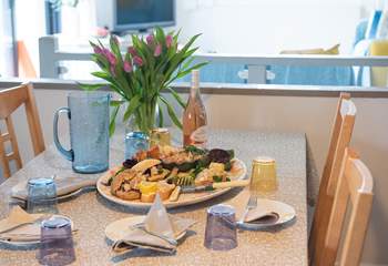 Gather round the table to enjoy the best Cornish seafood.