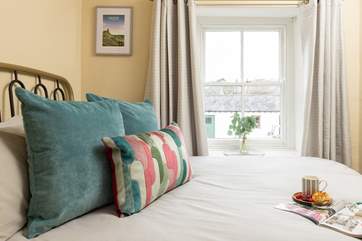 With lovely linens for a great night's sleep.