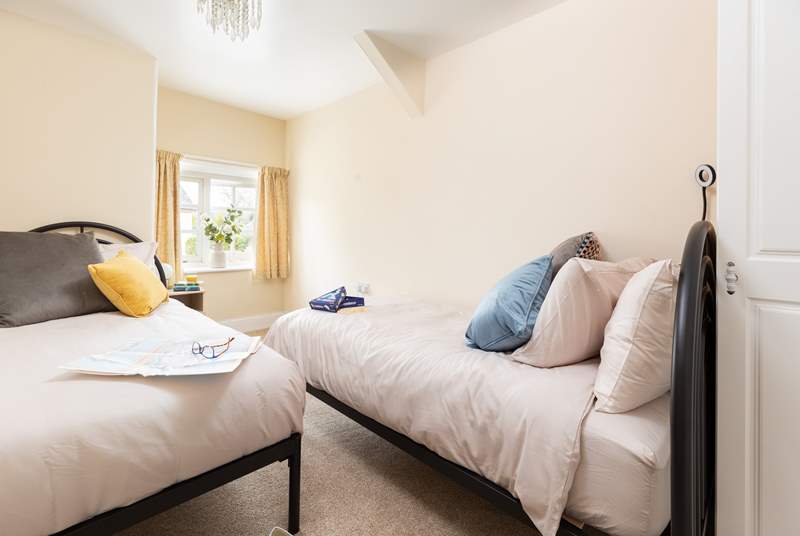 The twin room is ideal for either children or adults. 
