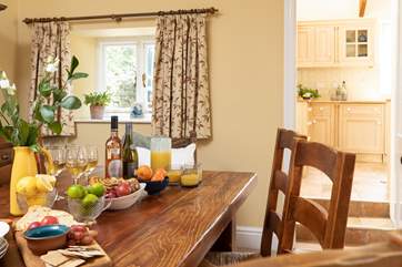 Gather everyone around the table to chat about the adventures of the day.