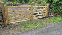 The back garden is enclosed by a handy gate.