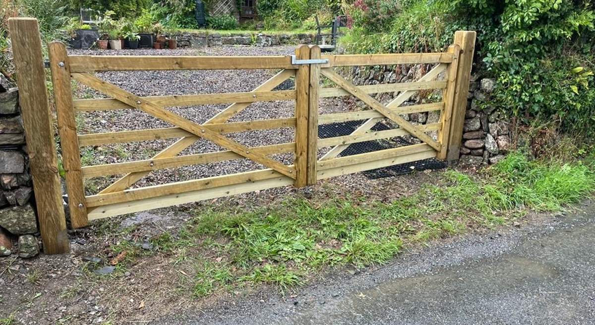 The back garden is enclosed by a handy gate.