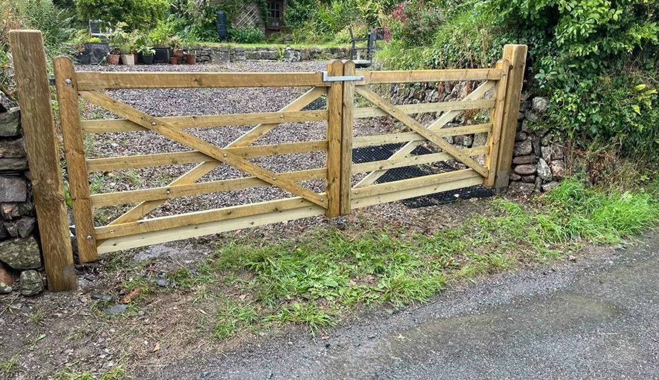 The back garden is enclosed by a handy gate.