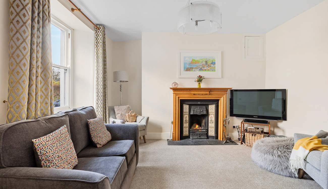 The cosy sitting-room has a Roku box perfect for film night! 