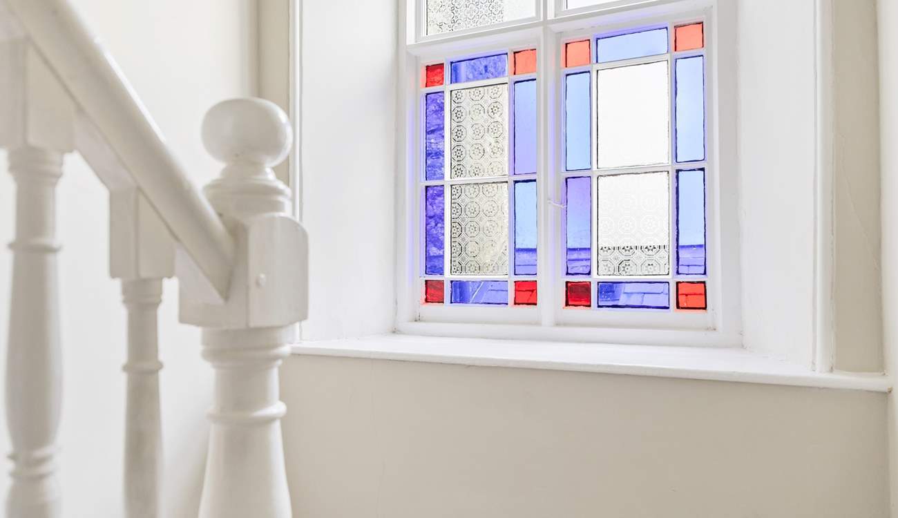 There are many lovely features including the 200 year old stained glass window at this grand house.