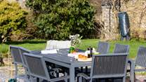 With a generous lawned area there is plenty of space for the children to play.