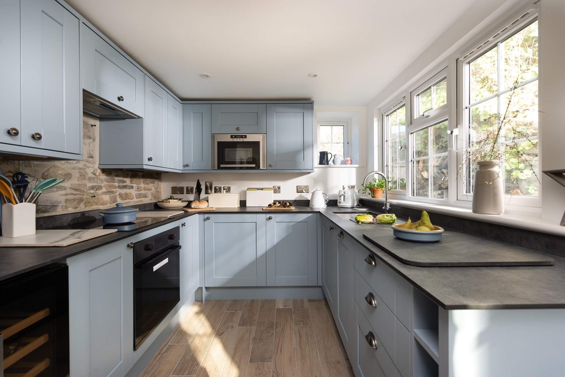 The gorgeous kitchen is a delight to cook in.