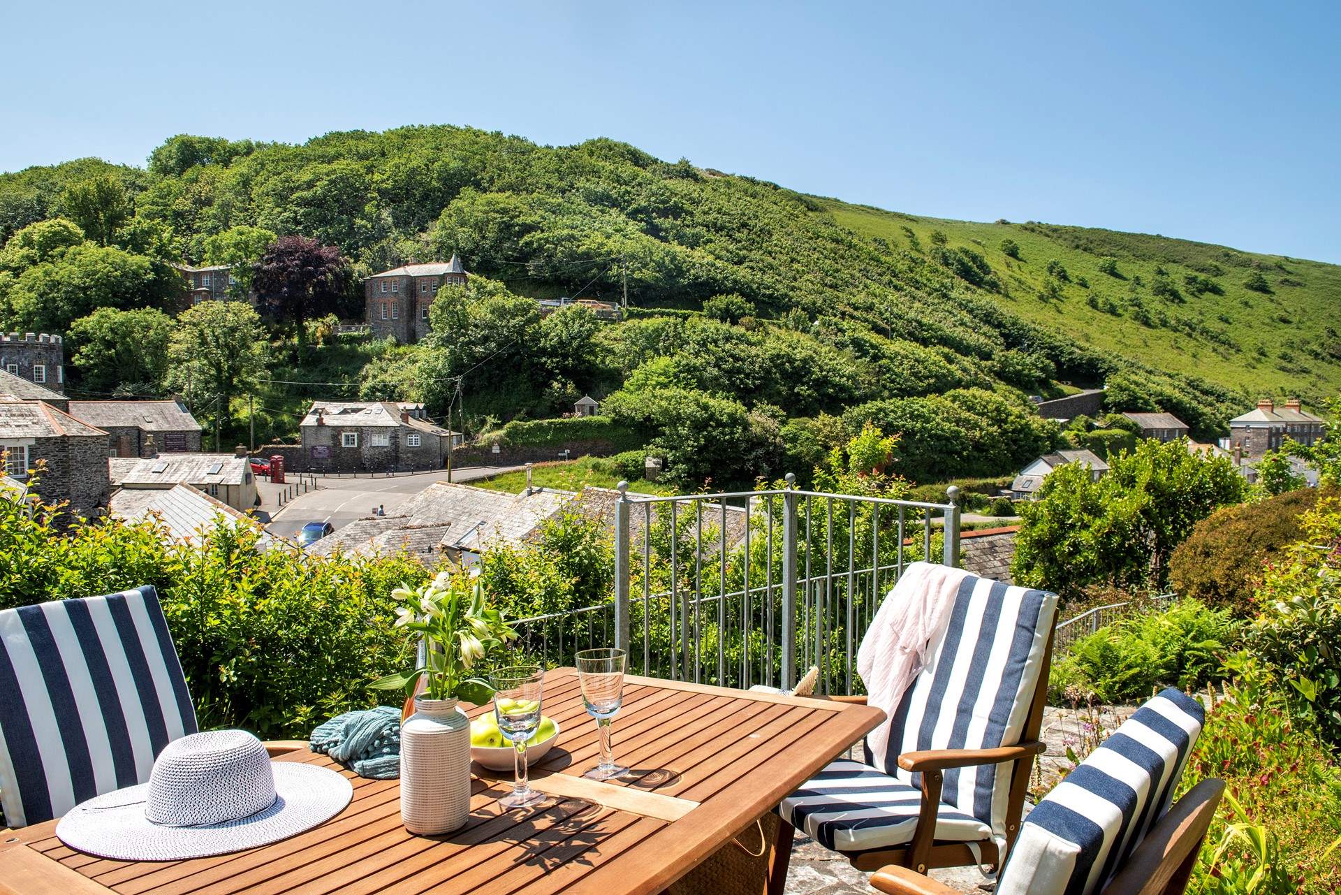 From the terraced gardens you have a bird's eye view over the village.