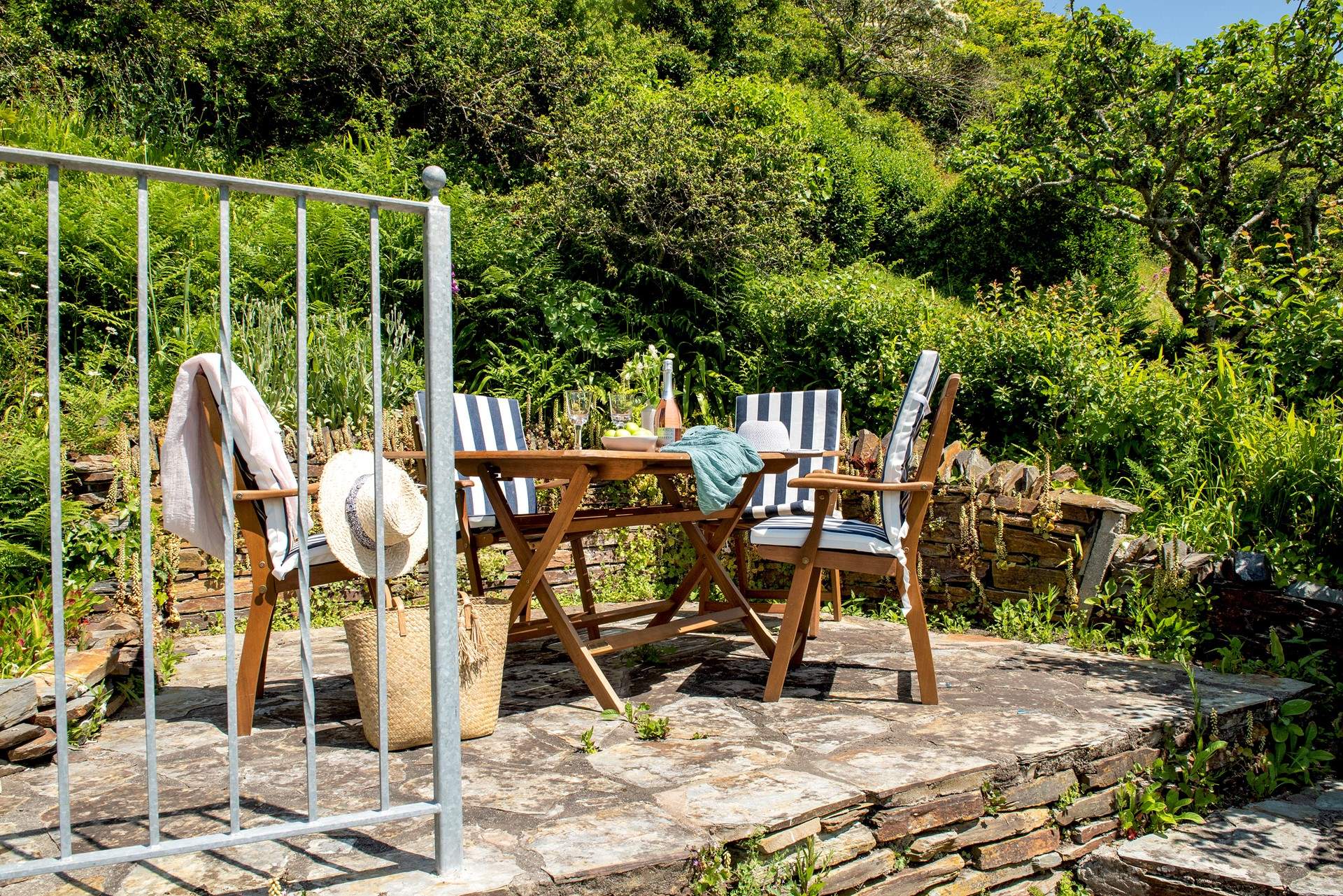 A lovely spot to sit out, from morning coffee to evening sundowners.