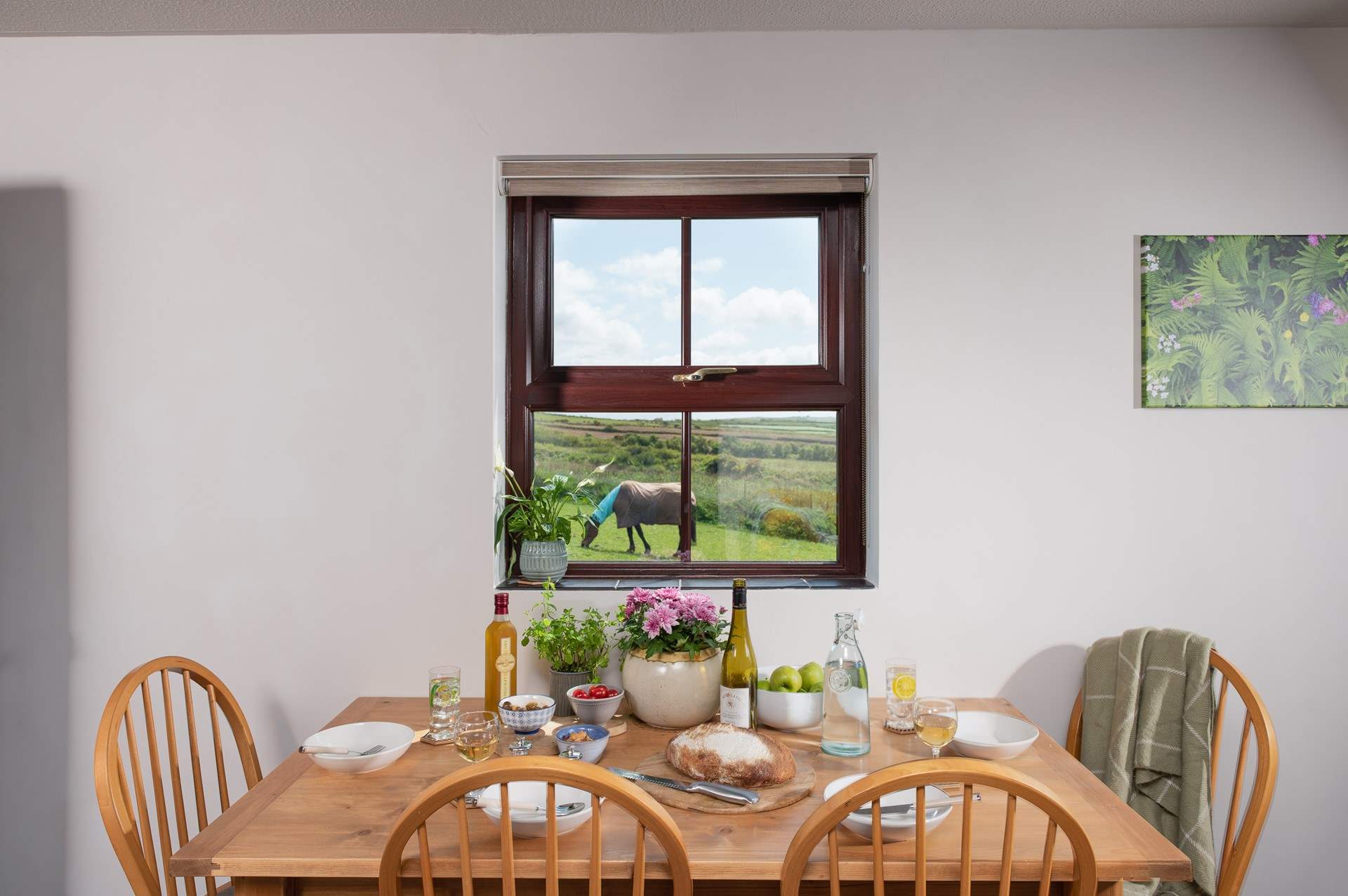 Enjoy rolling countryside views whilst you dine.