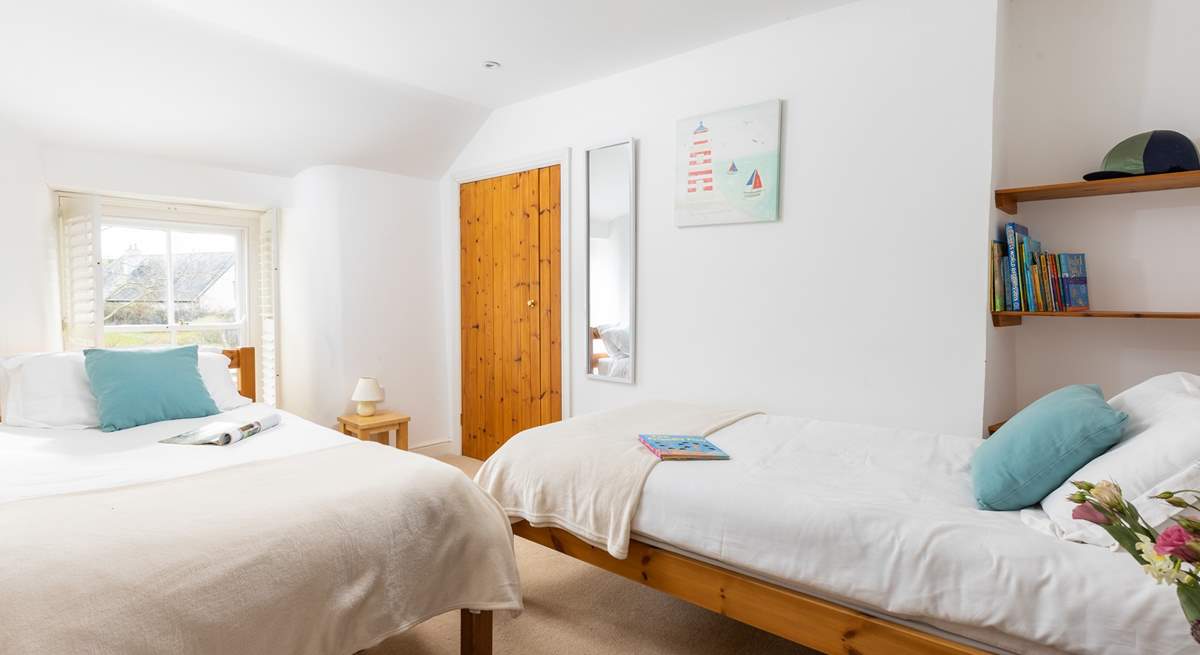 The twin bedroom is ideal for either children or adults. Please note there is a step from the landing into bedroom 3.