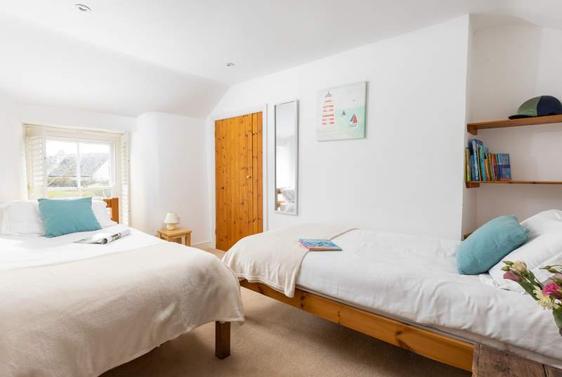The twin bedroom is ideal for either children or adults. Please note there is a step from the landing into bedroom 3.