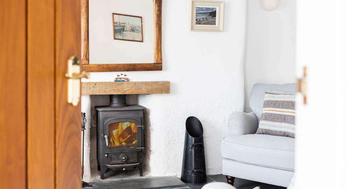 The wood-burner will keep you cosy in cooler months.