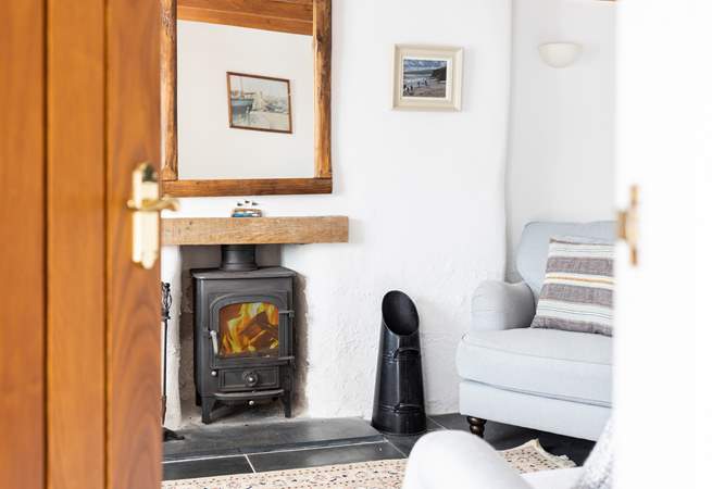 The wood-burner will keep you cosy in cooler months.