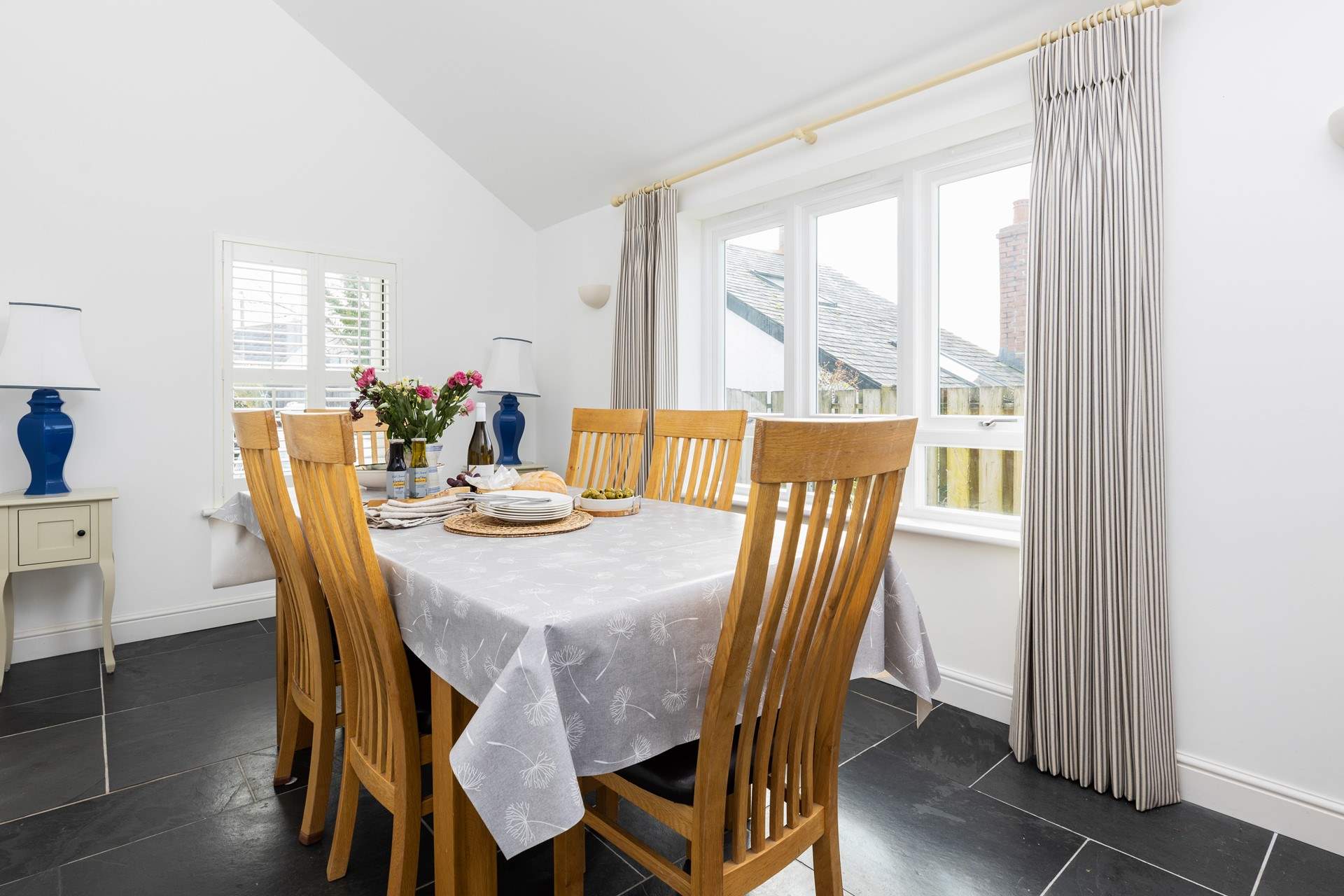 Gather everyone around the table to chat about the day's adventures.