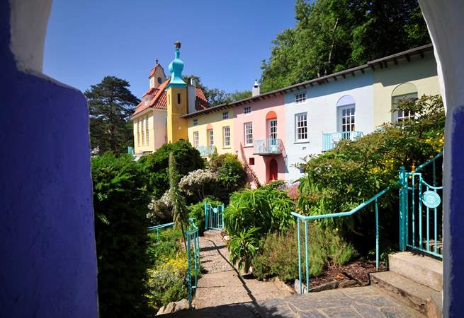 Discover the colourful Portmeirion, just a fifteen minute drive from Harlech.
