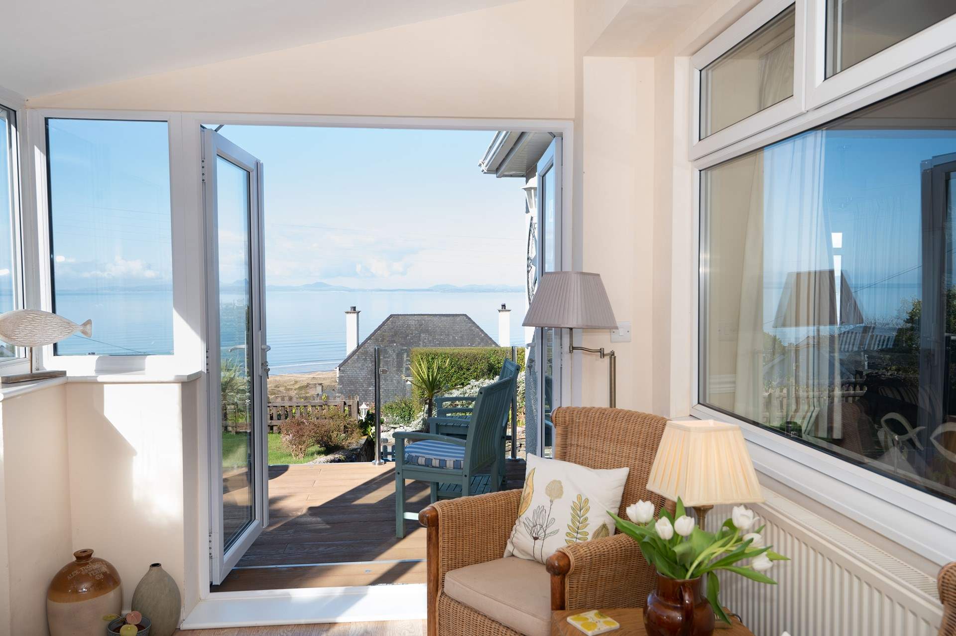 Enjoy the panoramic sea views.