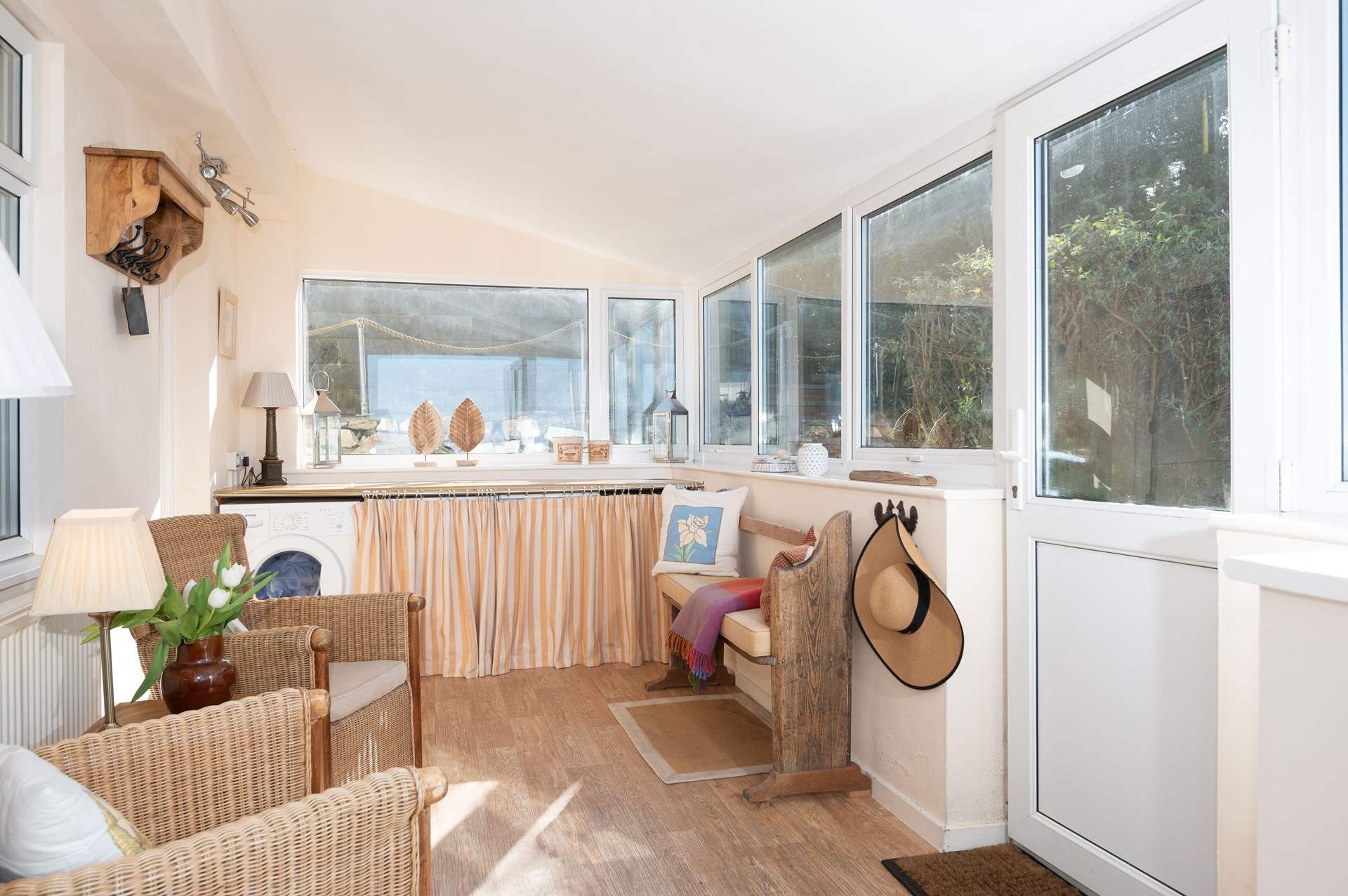 Relax in the sun-room.