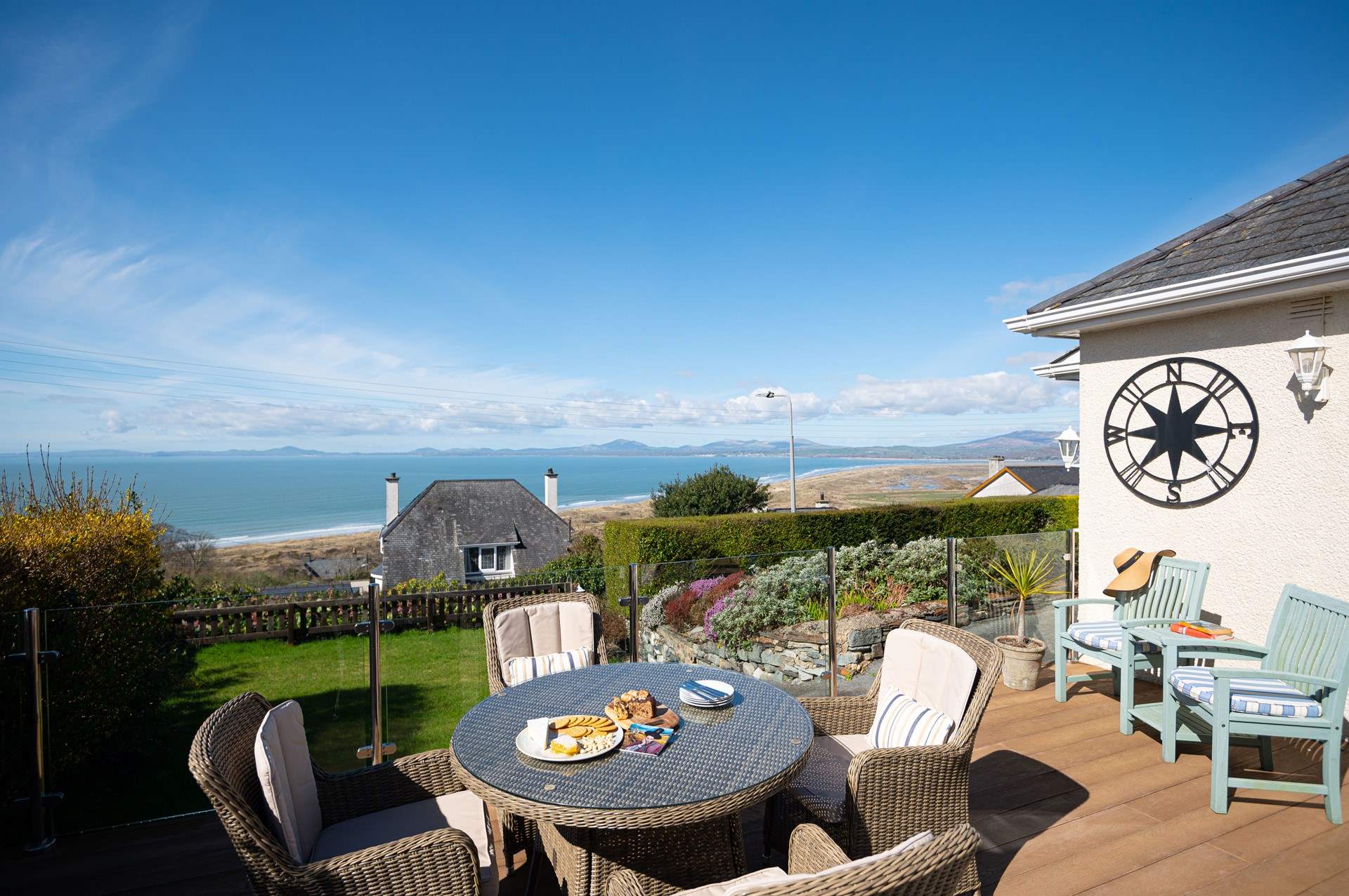 The endless beauty of Harlech beach stretches out before you.