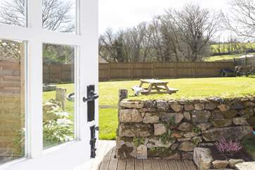 Sit in the Cornish sunshine and enjoy your surroundings.