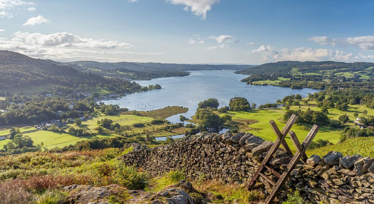 Windemere, the largest of all the Lakes, a must for a day out.